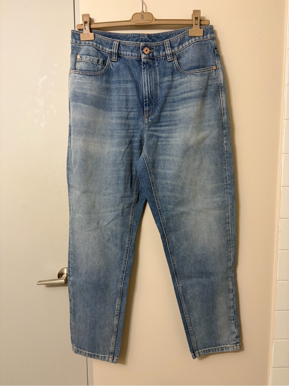 Brunello Cucinelli Light Wash Relaxed Jeans